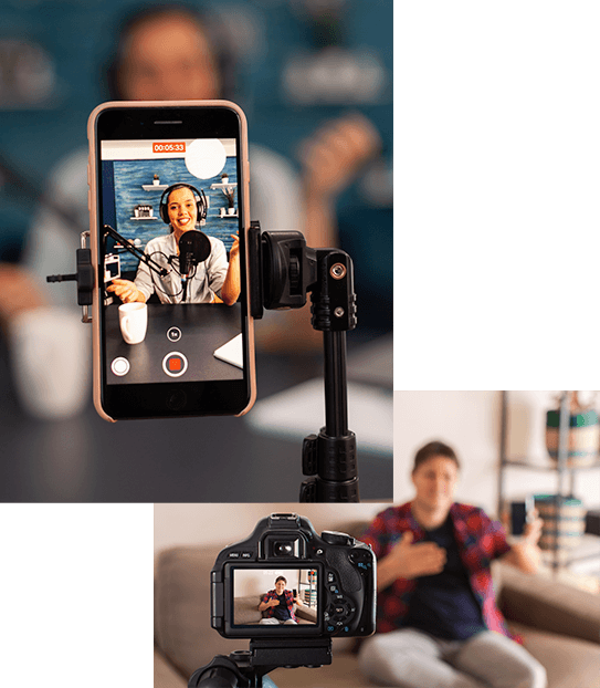 SMART Influencer Marketing recording on phones